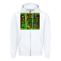 White shamrock bomb cant pinch this Zipper Hoodie - AdoDesignShop