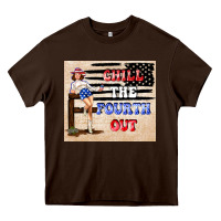 Chocolate Brown Chıll the fourth out Heavy Core Tee - TumblerDesignByShophia