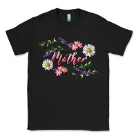 Black Floral Daisy Mother Classic Tee - RanaPortraitStore