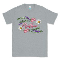 Heather Grey Floral Daisy Mother Classic Tee - RanaPortraitStore