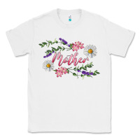 White Floral Daisy Mother Classic Tee - RanaPortraitStore