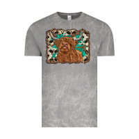 Cloud Rock highland cow western background Vintage Tee - RanaPortraitStore