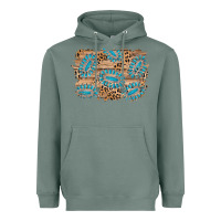 Sage gemstone wood leopard background Heavyweight Hoodie - AdoDesignShop