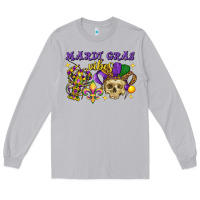 Moon Dust mardi gras vibes skull Long Sleeve Tee - FaDigitalArtStudio