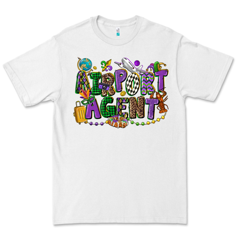 Airport Agent Mardi Gras Premium Tee by CowGirlArtShop | Teevron