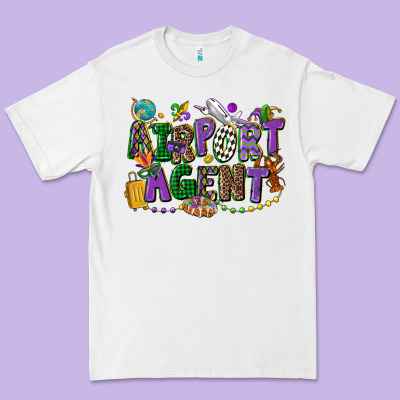Airport Agent Mardi Gras Premium Tee Designed By Cowgirlartshop