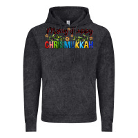 Vintage Black merry happy chrismukkah with olive branch Vintage Hoodie - FaDigitalArtStudio