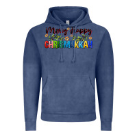Vintage Denim merry happy chrismukkah with olive branch Vintage Hoodie - FaDigitalArtStudio