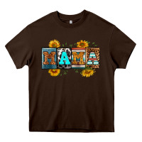 Chocolate Brown license letters western mama Heavy Core Tee - RanaPortraitStore