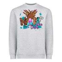 Heather Grey nail tech Heavyweight Sweatshirt - AdoDesignShop