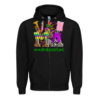 Black mardi gras ma medical assistant Zipper Hoodie - AdoDesignShop