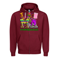 Burgundy mardi gras ma medical assistant Zipper Hoodie - AdoDesignShop