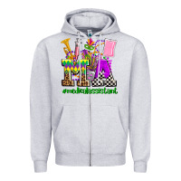 Heather Grey mardi gras ma medical assistant Zipper Hoodie - AdoDesignShop