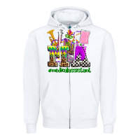 White mardi gras ma medical assistant Zipper Hoodie - AdoDesignShop