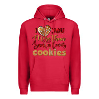 Cardinal i love you more than santa loves cookies Premium Hoodie - LillyAllenDesigns