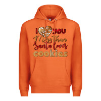 I Love You More Than Santa Loves Cookies Premium Hoodie | Teevron