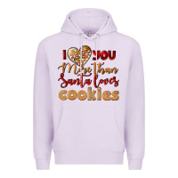 Lilac i love you more than santa loves cookies Premium Hoodie - LillyAllenDesigns