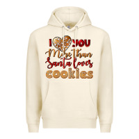 Tofu i love you more than santa loves cookies Premium Hoodie - LillyAllenDesigns