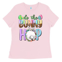 Bubblegum Pink Do the bunny hop Easter Day Ladies Tee - HowdyJamesFarm