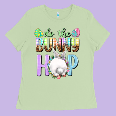 Do The Bunny Hop Easter Day Ladies Tee Designed By Howdyjamesfarm
