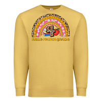 Antique Gold back to school rainbow hello fourth grade Premium Sweatshirt - AdoDesignShop