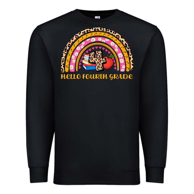Back To School Rainbow Hello Fourth Grade Premium Sweatshirt by AdoDesignShop | Teevron