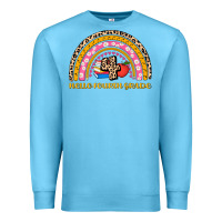Ocean Blue back to school rainbow hello fourth grade Premium Sweatshirt - AdoDesignShop