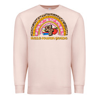 Pale Pink back to school rainbow hello fourth grade Premium Sweatshirt - AdoDesignShop