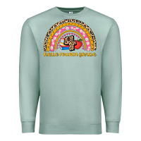 Seafoam back to school rainbow hello fourth grade Premium Sweatshirt - AdoDesignShop