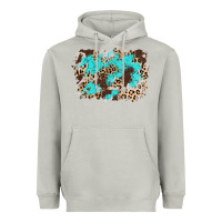 Moon Dust cowhide leopard turquoise background Heavyweight Hoodie - AdoDesignShop