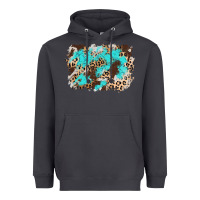 Smoke cowhide leopard turquoise background Heavyweight Hoodie - AdoDesignShop