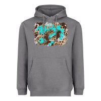 Storm cowhide leopard turquoise background Heavyweight Hoodie - AdoDesignShop