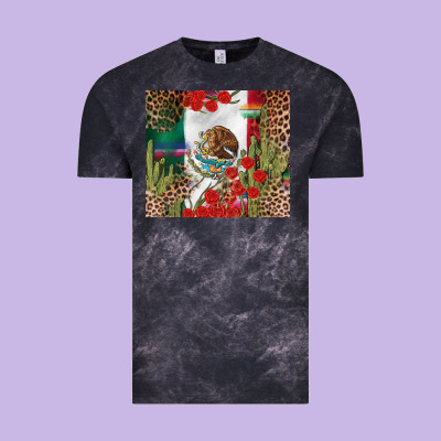 Mexico Flag Vintage Tee Designed By Fadigitalartstudio