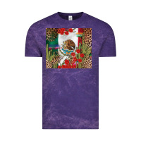 Cloud Purple Mexico flag Vintage Tee - FaDigitalArtStudio