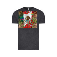 Vintage Black Mexico flag Vintage Tee - FaDigitalArtStudio