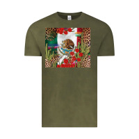 Vintage Olive Mexico flag Vintage Tee - FaDigitalArtStudio