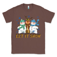 Chestnut let it snow reindeer snowman Classic Tee - CowGirlArtShop