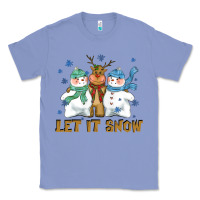 Colony Blue let it snow reindeer snowman Classic Tee - CowGirlArtShop