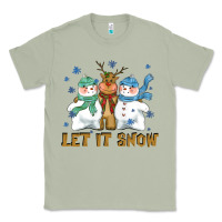 Matcha let it snow reindeer snowman Classic Tee - CowGirlArtShop