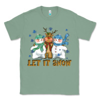Sage let it snow reindeer snowman Classic Tee - CowGirlArtShop