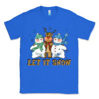 True Royal let it snow reindeer snowman Classic Tee - CowGirlArtShop