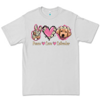 Dove Grey Peace Love Labrador Premium Tee - Jasminsmagicworld