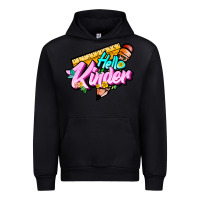 Black hello kinder Urban Hoodie - JahusDesignShop