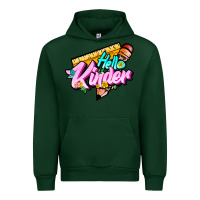 Forest Green hello kinder Urban Hoodie - JahusDesignShop