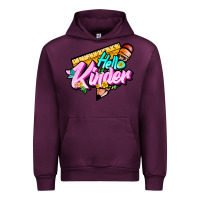 Mauve Wine hello kinder Urban Hoodie - JahusDesignShop