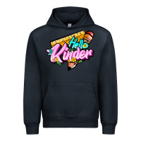 Navy hello kinder Urban Hoodie - JahusDesignShop
