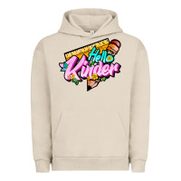 Pigment French Oak hello kinder Urban Hoodie - JahusDesignShop