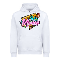 White hello kinder Urban Hoodie - JahusDesignShop