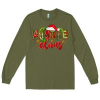 Army Green christmas auntie claus Long Sleeve Tee - FaDigitalArtStudio