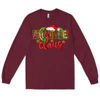 Burgundy christmas auntie claus Long Sleeve Tee - FaDigitalArtStudio